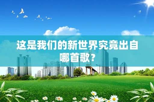 这是我们的新世界究竟出自哪首歌？
