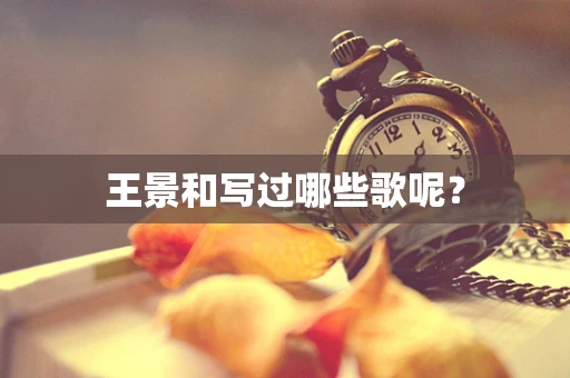 王景和写过哪些歌呢？