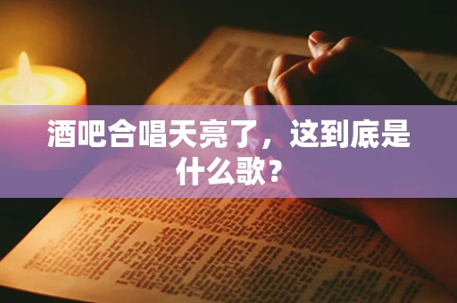 酒吧合唱天亮了，这到底是什么歌？