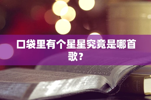 口袋里有个星星究竟是哪首歌？