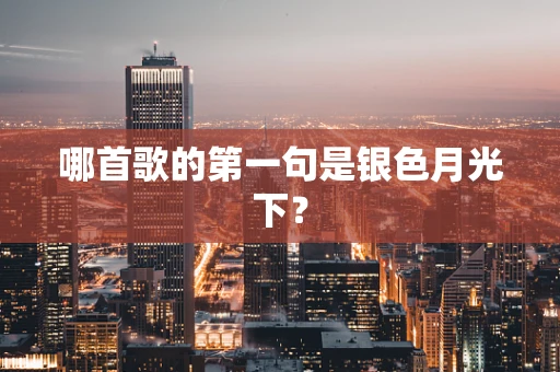 哪首歌的第一句是银色月光下？