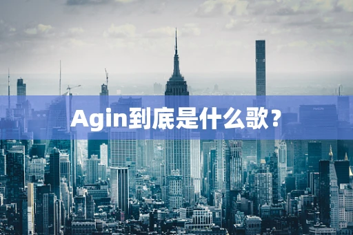 Agin到底是什么歌？