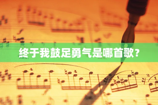 终于我鼓足勇气是哪首歌？