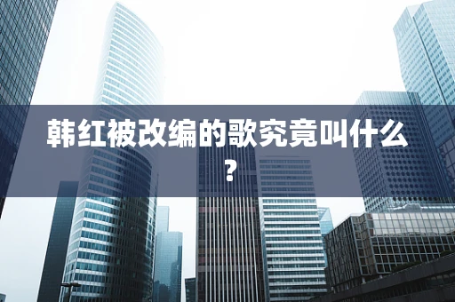 韩红被改编的歌究竟叫什么？