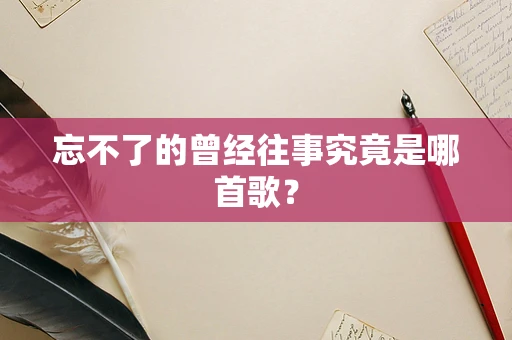 忘不了的曾经往事究竟是哪首歌？