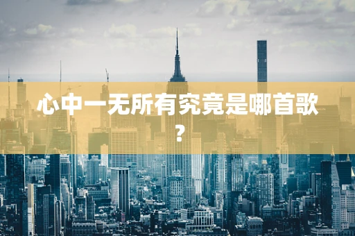 心中一无所有究竟是哪首歌？