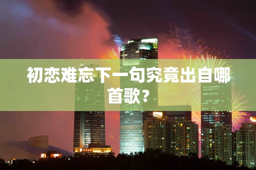初恋难忘下一句究竟出自哪首歌？
