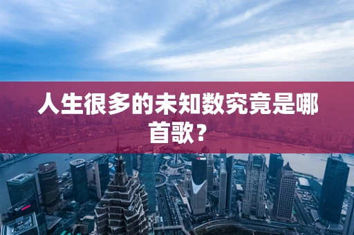 人生很多的未知数究竟是哪首歌？