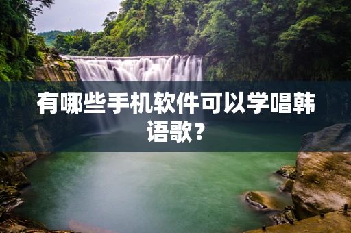 有哪些手机软件可以学唱韩语歌？