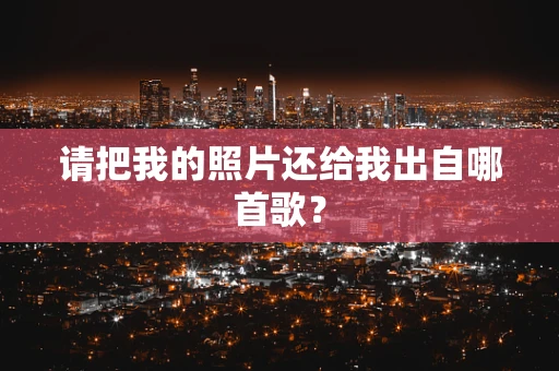 请把我的照片还给我出自哪首歌？