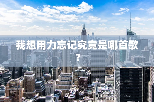 我想用力忘记究竟是哪首歌？