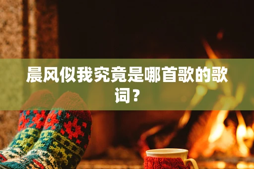 晨风似我究竟是哪首歌的歌词？