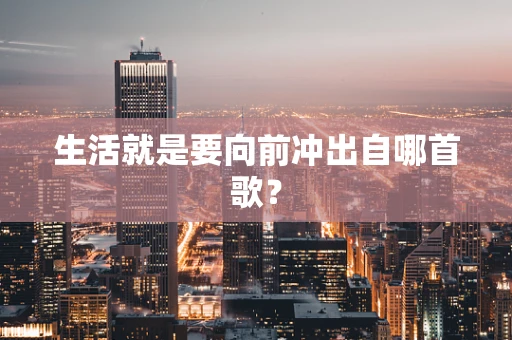 生活就是要向前冲出自哪首歌？