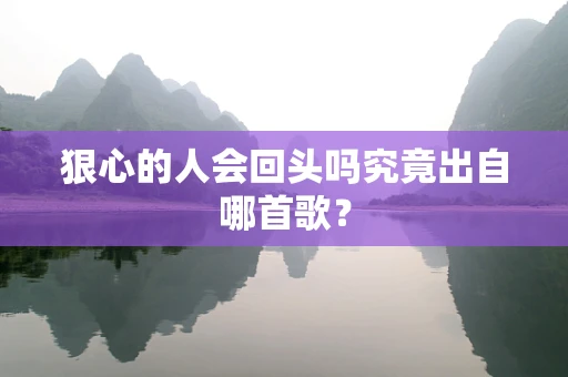 狠心的人会回头吗究竟出自哪首歌？