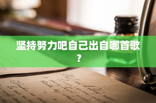 坚持努力吧自己出自哪首歌？