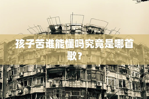 孩子苦谁能懂吗究竟是哪首歌？