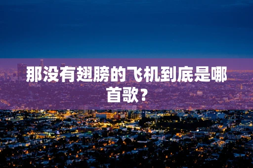 那没有翅膀的飞机到底是哪首歌？