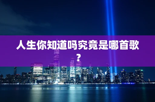 人生你知道吗究竟是哪首歌？