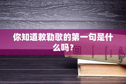 你知道敕勒歌的第一句是什么吗？