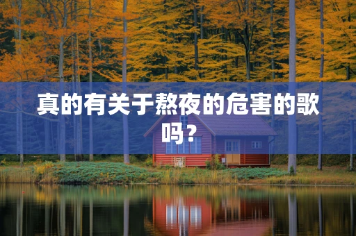 真的有关于熬夜的危害的歌吗？
