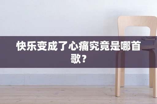 快乐变成了心痛究竟是哪首歌？