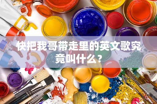 快把我哥带走里的英文歌究竟叫什么？