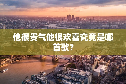 他很贵气他很欢喜究竟是哪首歌？