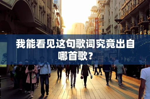 我能看见这句歌词究竟出自哪首歌？