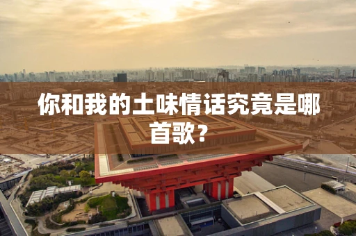 你和我的土味情话究竟是哪首歌？