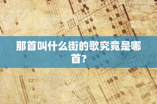 那首叫什么街的歌究竟是哪首？
