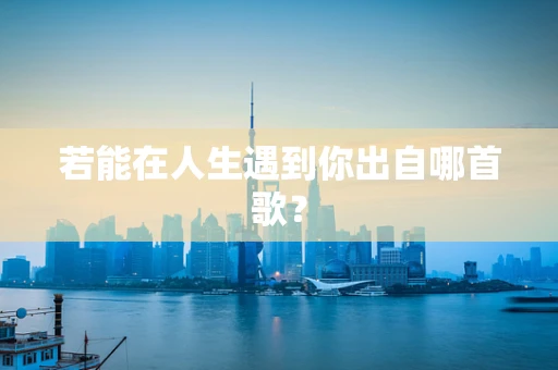 若能在人生遇到你出自哪首歌？
