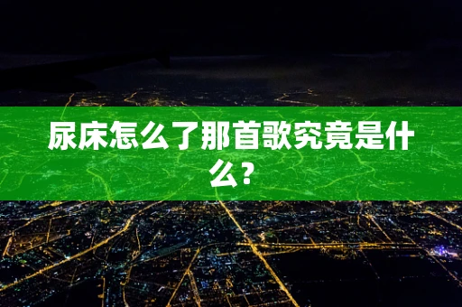 尿床怎么了那首歌究竟是什么？