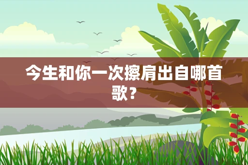 今生和你一次擦肩出自哪首歌？