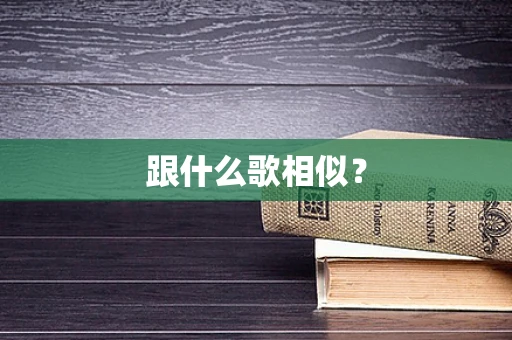 跟什么歌相似？