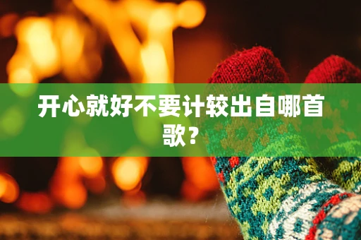开心就好不要计较出自哪首歌？