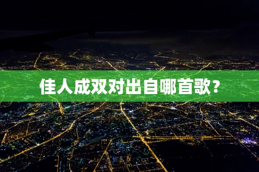 佳人成双对出自哪首歌？
