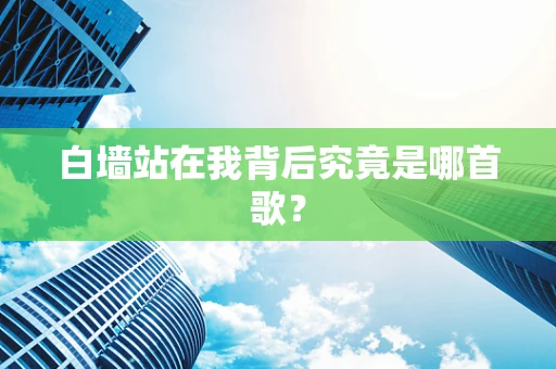 白墙站在我背后究竟是哪首歌？