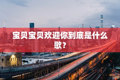 宝贝宝贝欢迎你到底是什么歌？
