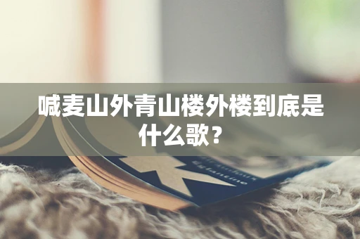 喊麦山外青山楼外楼到底是什么歌？