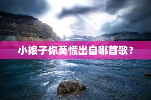 小娘子你莫慌出自哪首歌？