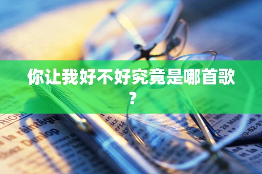 你让我好不好究竟是哪首歌？