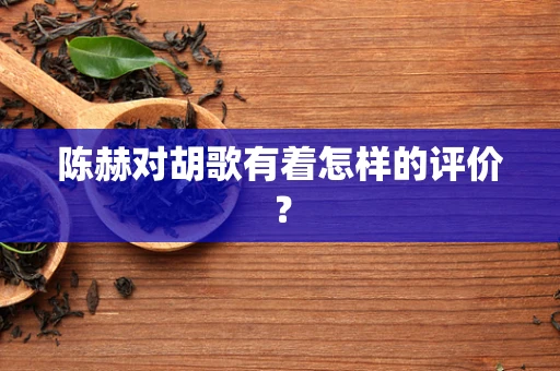 陈赫对胡歌有着怎样的评价？