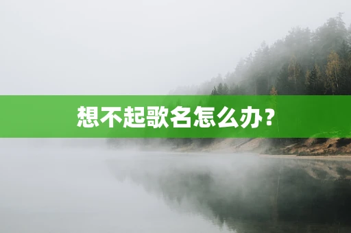 想不起歌名怎么办？