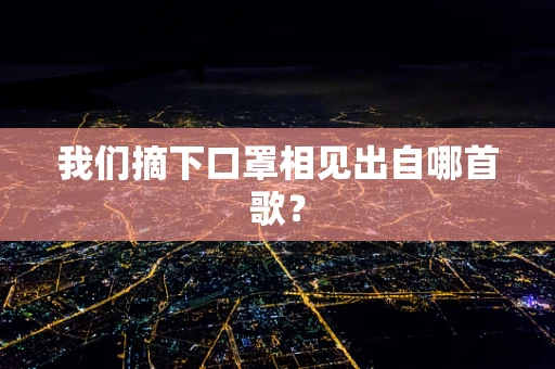 我们摘下口罩相见出自哪首歌？