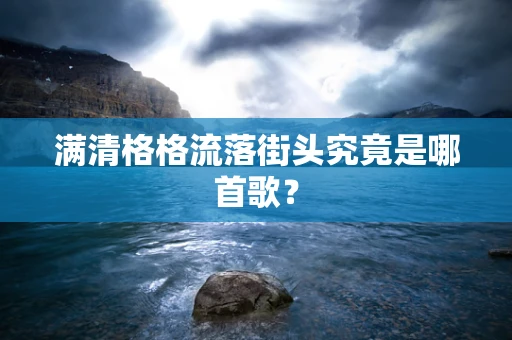 满清格格流落街头究竟是哪首歌？