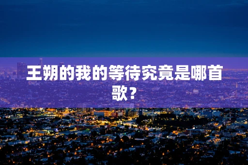 王朔的我的等待究竟是哪首歌？