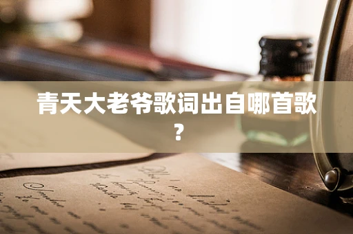 青天大老爷歌词出自哪首歌？