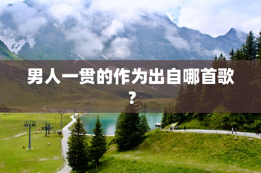 男人一贯的作为出自哪首歌？