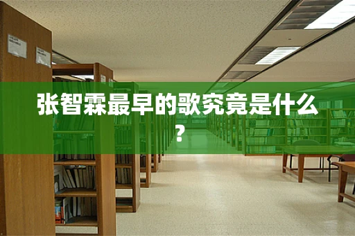 张智霖最早的歌究竟是什么？