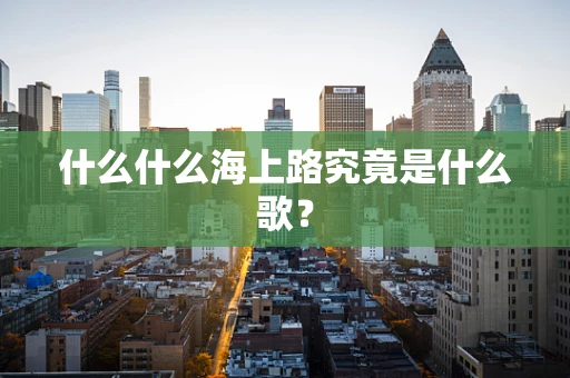 什么什么海上路究竟是什么歌？